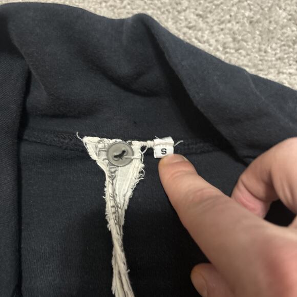 JWLA Johnny Was Black Chain Stitch AMOUR Lion Y2K Zip Sweatshirt Size Small - Picture 10 of 12